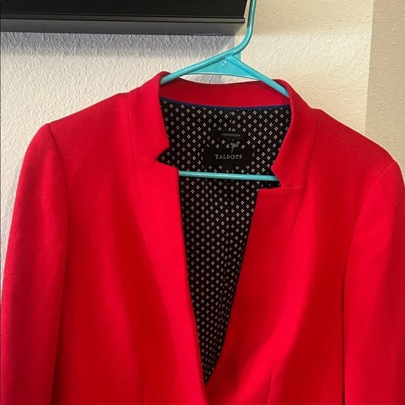 Talbots Aberdeen Vibrant Red Blazer - Picture 3 of 5